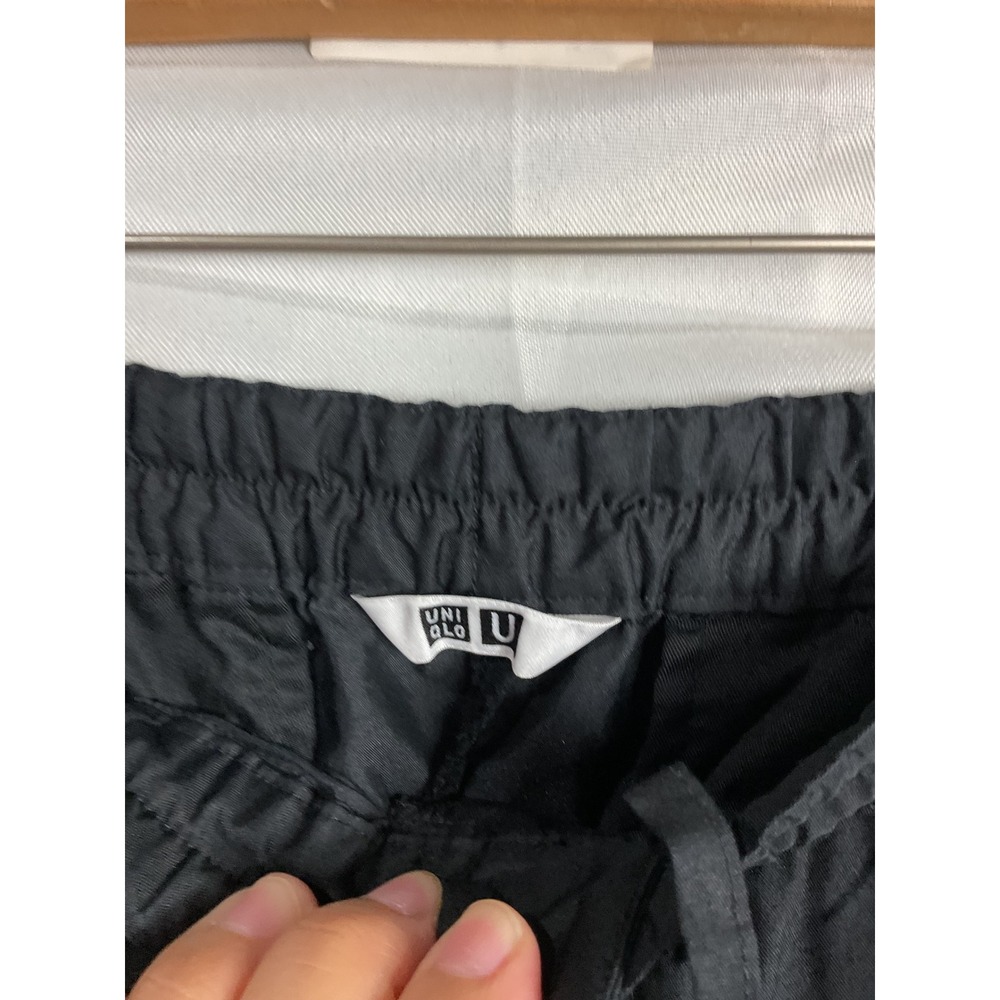 Uniqlo U Lemaire Womens Wide Leg Snap Hem Pants Large Parachute Cropped Pants - Picture 3 of 7